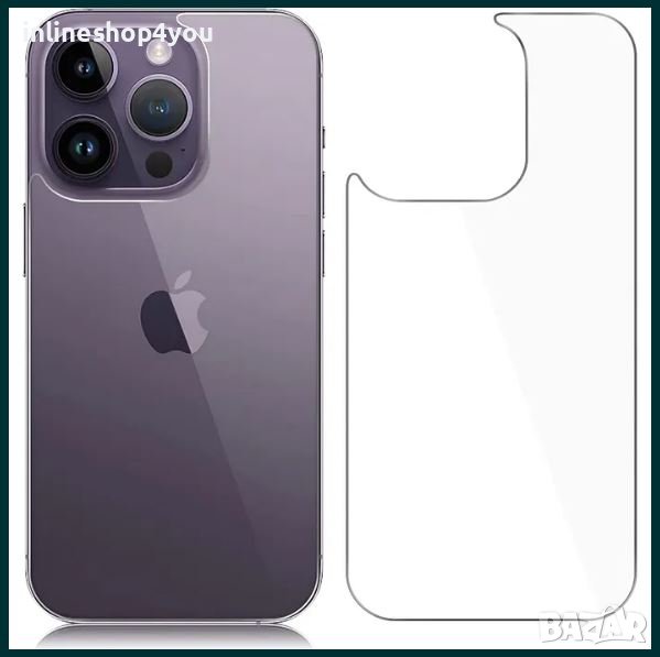 Стъклен Протектор за Гръб за Apple iPhone 15 Pro | 15 | Pro Max Plus, снимка 1