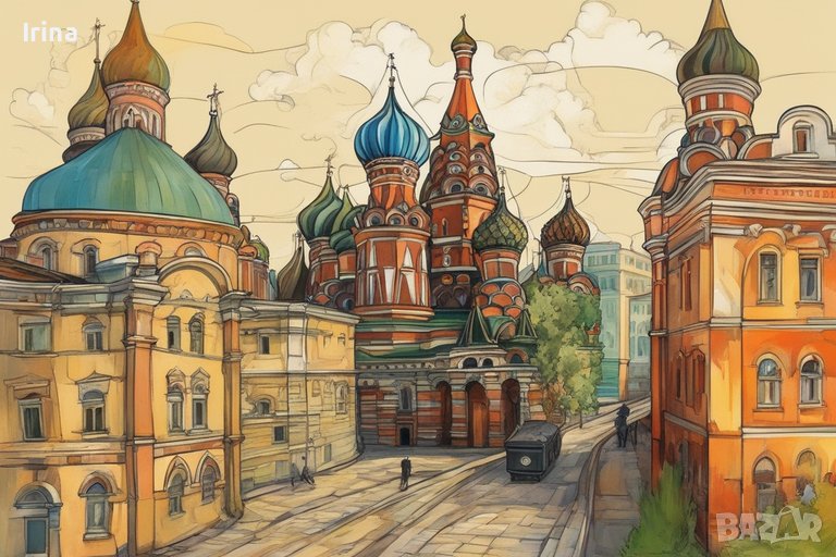 "Стара Москва", дигитално изкуство, снимка 1