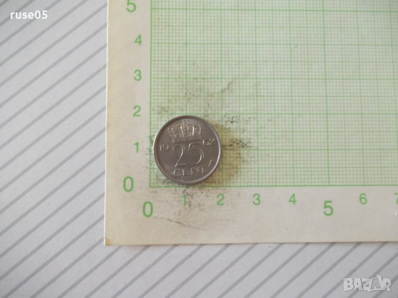 Монета "25 CENT - Нидерландия - 1962 г.", снимка 1