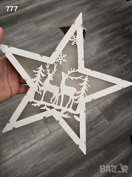 светещи дървени декорации , снимка 1