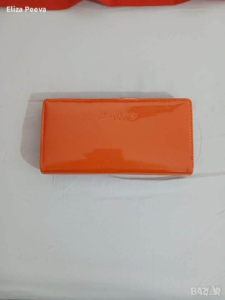 Оранжево лачено портмоне, снимка 1