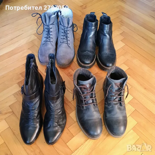 Кожени дамски боти 38 н. различни , снимка 1