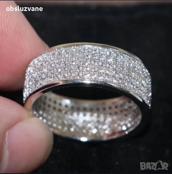 Ослепителен пръстен с бял сапфир 💥, снимка 1