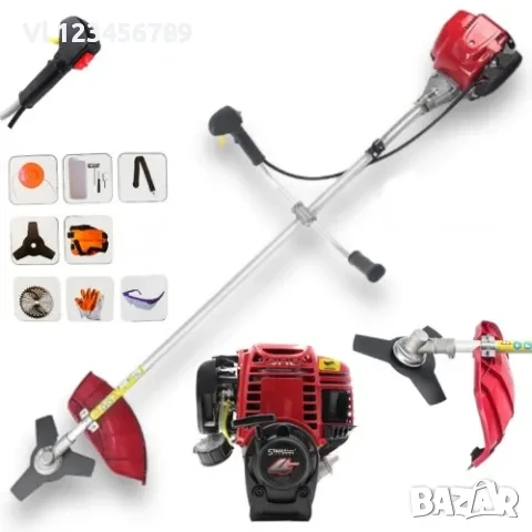 Четиритактов бензинов тример за трева 74 СС KraftRoyal, снимка 1