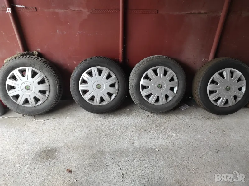 Метални джанти със зимни гуми и тасове 5x112. ,6Jx15H2, Et47 VW,AUDI, SKODA, снимка 1