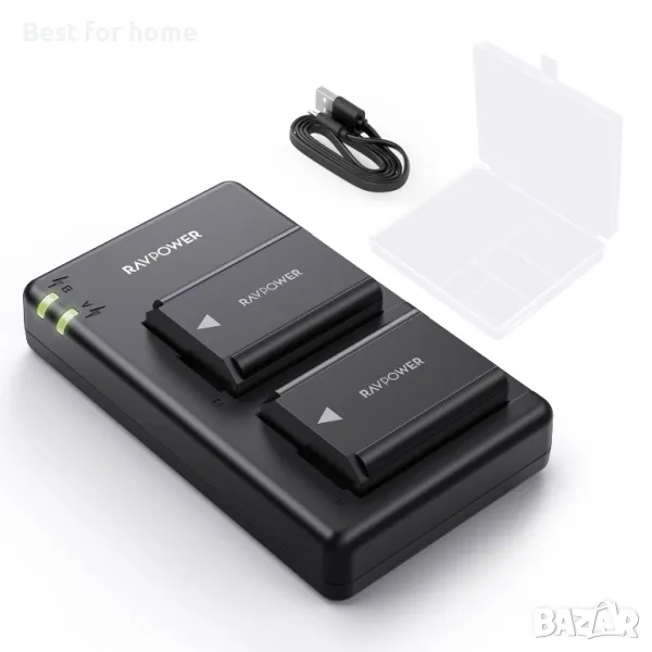  Комплект зарядно устройство с батерии за фотоапарат Ravpower, снимка 1