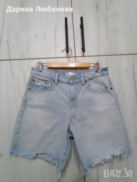 ZARA Дънкови панталонки, снимка 1