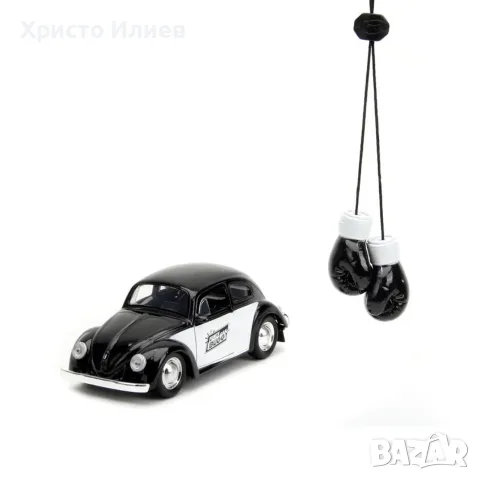 Метална кола VW Beetle 1:32 с боксови ръкавици комплект 4 цвята, снимка 14 - Коли, камиони, мотори, писти - 56160053