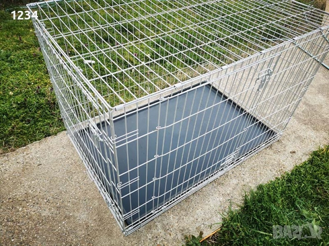 120x77x82cм XXL голяма метална сгъваема клетка за куче за транспорт или стационар, снимка 8 - За кучета - 53884264