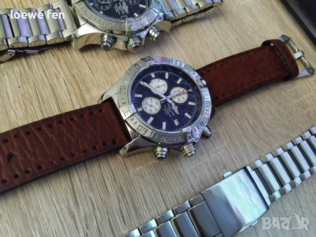 Два броя Breitling A13370 Super Avenger 48 mm ! Кварц!, снимка 17 - Мъжки - 53598035