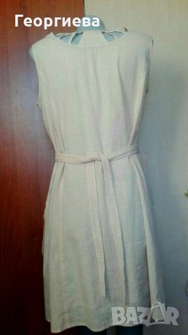 Бежова спортно елегантна рокля 100% памук👗🍀M/L, L👗🍀арт.1009, снимка 4 - Рокли - 29948064