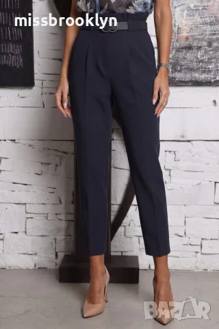 Панталон “Navy Tailored Fit” – тъмносин елегантен панталон арт.8026, снимка 4 - Панталони - 55821287