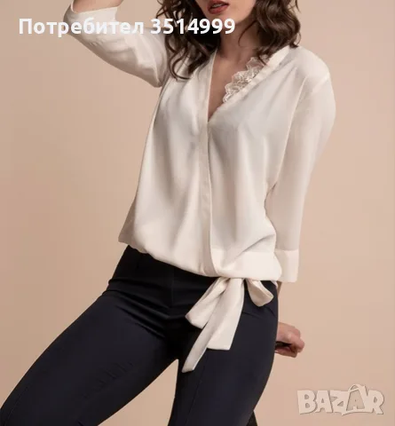 Бяла риза с дантела