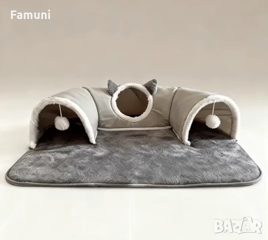 Легло за Котки с Тунел за игра, снимка 3 - За котки - 55953803