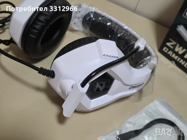 Чисто нови геймърски слушалки Ozeino ZW1 (RGB, 7.1 Surround) – Пълен комплект , снимка 3 - Слушалки за компютър - 55937818