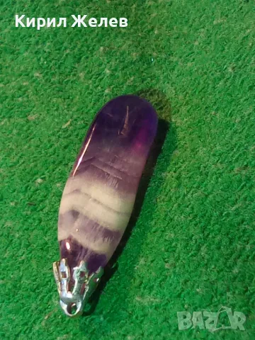 МЛЕЧЕН АМЕТИСТ АРТ ХЕНД МЕЙД ПЕНДАНТ ВИСУЛКА за КОЛИЕ 19376, снимка 9 - Колиета, медальони, синджири - 32175777