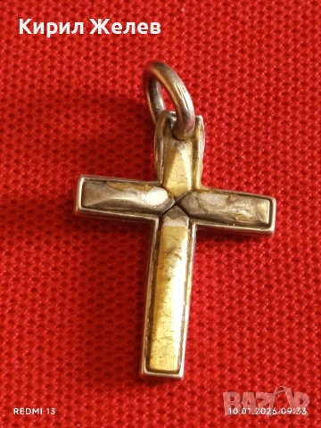 Винтидж сребърен медальон кръст Етно стил ръчна изработка 51925, снимка 6 - Колиета, медальони, синджири - 53051051