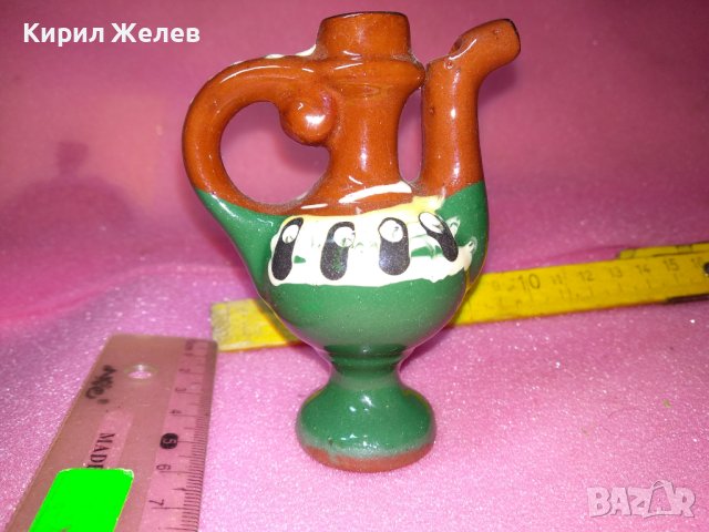 КЕРАМИЧНО БЪРДУЧЕ СВИРКА РЪЧНА МАЙСТОРСКА ИЗРАБОТКА ТРАДИЦИОНЕН ЕТНО СУВЕНИР ГЛЕДЖОСАНА ГЛИНА 42923, снимка 6 - Декорация за дома - 44309125