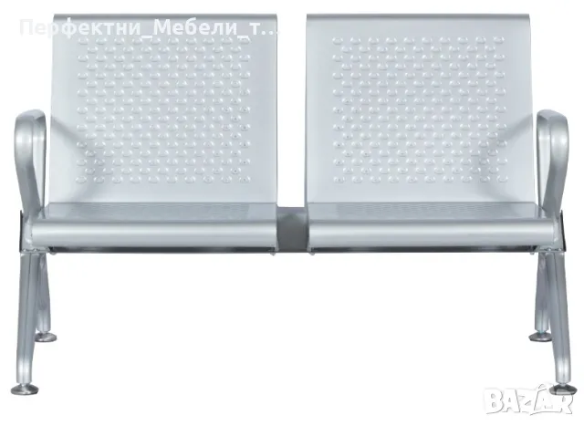 двойна 2-местна метална пейка за чакалня,болници,клиники,училища,учреждения