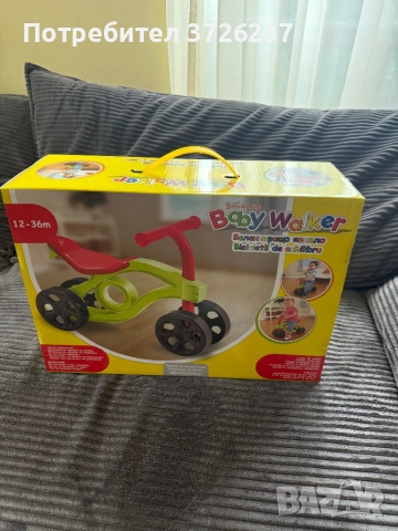 Детско колело за баланс, С 4 гуми, До 20 кг, 48x22x34cm, 12-36 месеца, снимка 2 - Детски велосипеди, триколки и коли - 52891216