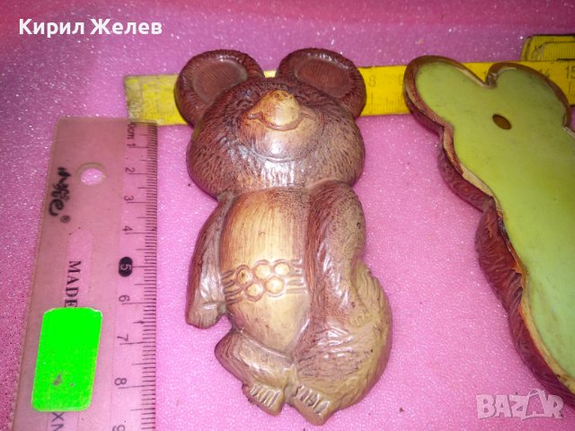 5 СТАРИ БАКЕЛИТЕНИ МЕЧЕТА МИША ТАЛИСМАН на ОЛИМПИЙСКИТЕ ИГРИ МОСКВА 1980г. СССР СУВЕНИР РЕДКИ 246666, снимка 17 - Колекции - 44314047