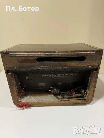 Старо радио с грамофон, снимка 6 - Антикварни и старинни предмети - 47513856