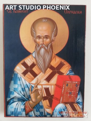 Икона на Свети Климент Охридски icona Sveti Kliment Ohridski, снимка 1 - Икони - 14851301