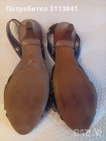 Елегантни дамски сандали естествена кожа/,лак,тъмносини ., снимка 4 - Дамски елегантни обувки - 52022751