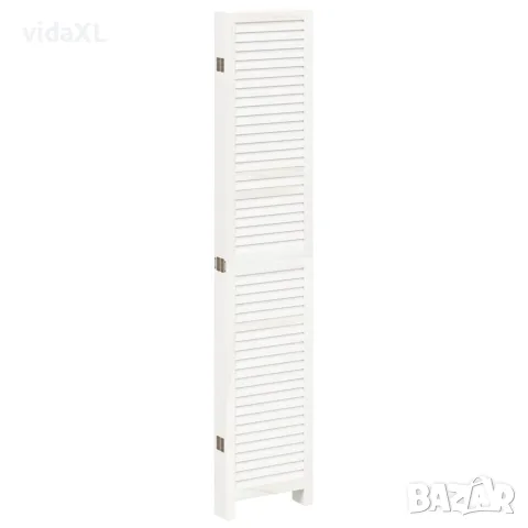 vidaXL Разделител за стая, 6 панела, ретро бял, дърво пауловния масив, снимка 5 - Паравани - 56147340