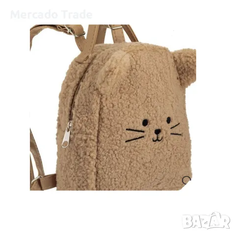 Детска плюшена раница Mercado Trade, За деца, Мече, Кафяво, снимка 3 - Раници - 48855815