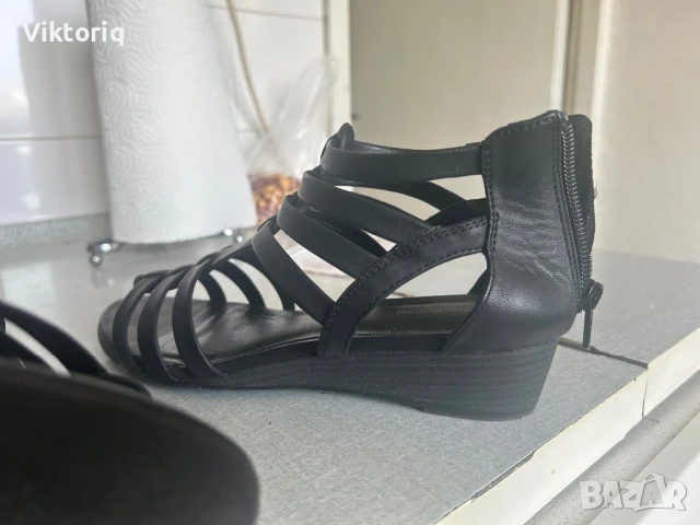 Дамски черни сандали, снимка 3 - Сандали - 50620056