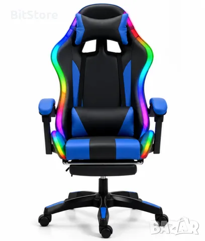 RGB геймърски стол, снимка 4 - Столове - 56483428
