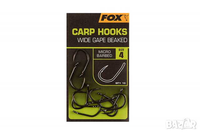 Куки Fox Carp Hooks 2,4,6, снимка 1 - Такъми - 35592913