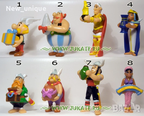 Пълна колекция играчки от юбилейната серия "Астерикс" (2009 г.) на Киндер сюрприз, снимка 3 - Колекции - 52586517