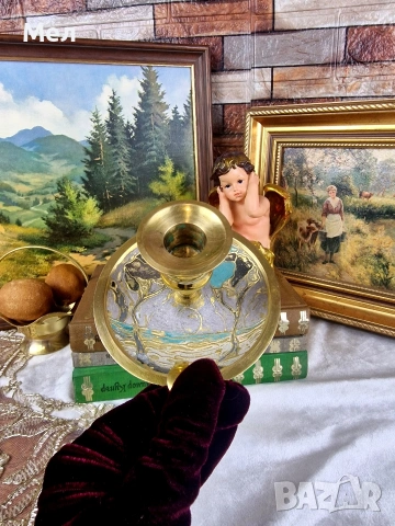 Месингов свещник , снимка 2 - Други - 54211499