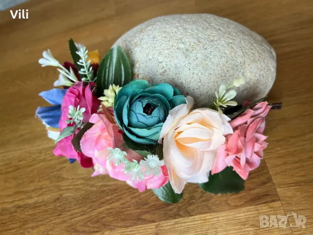 Аксесоар за коса, диадема с цветя, снимка 12 - Аксесоари за коса - 47800216