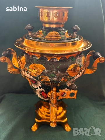 Продавам нов ръчно рисуван самовар, снимка 9 - Антикварни и старинни предмети - 48092863