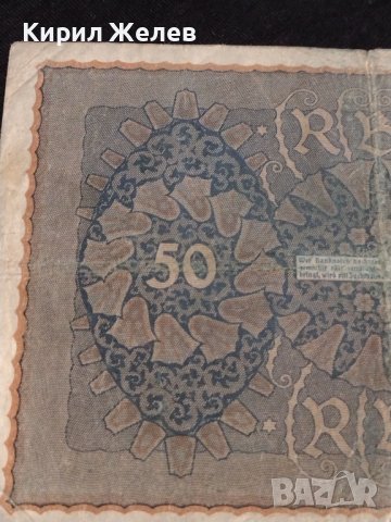 РАЙХ БАНКНОТА 50 марки 1919г. Германия УНИКАТ ЗА КОЛЕКЦИОНЕРИ 36810, снимка 12 - Нумизматика и бонистика - 39898999