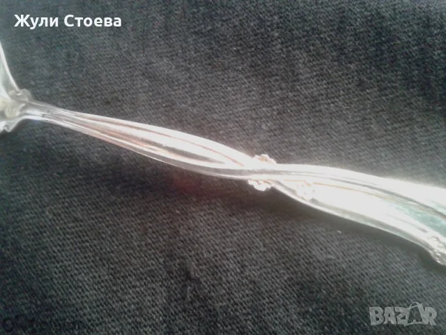 Красива сребърна лъжичка  в стил Сецесион, снимка 4 - Други - 56267233