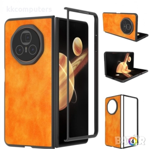 Honor Magic V3 Удароустойчив Litchi Skin Калъф и Протектор, снимка 7 - Калъфи, кейсове - 51955786