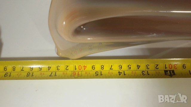 Ретро висока кафява/жълта ваза, снимка 11 - Вази - 51778427