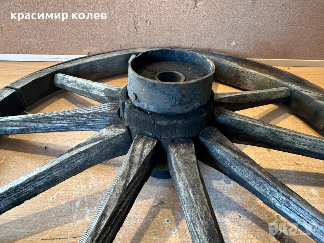 старо колело от каруца, снимка 4 - Антикварни и старинни предмети - 52914536