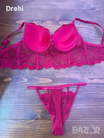 Дамски комплект сутиен 75Б и прашки размер М, снимка 2 - Бельо - 53973331