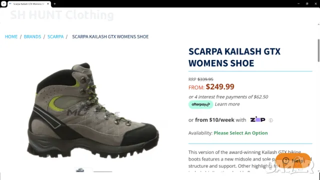 SCARPA KAILASH GORE-TEX Leather Boots EUR 36 1/2 / UK 3 2/3 естествена кожа водонепромокаеми - 1104, снимка 2 - Дамски боти - 49996362