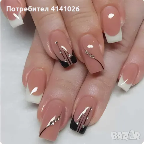 Самозалепващи изкуствени нокти Press On Nails, снимка 9 - Продукти за маникюр - 48223973