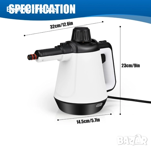 Ръчна парочистачка Kresal  за много повърхности с 12 броя аксесоари, снимка 6 - Парочистачки и Водоструйки - 51511178