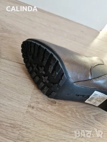 Clarks нови кафяви боти от естествена кожа 39.5 номер, снимка 2 - Дамски боти - 47960687