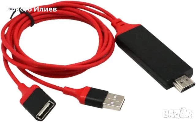 HDMI кабел за телефон към телевизор iPhone iPad Android Цифров AV адаптер , снимка 6 - Аксесоари за Apple - 56305465