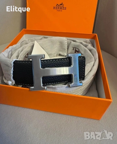 колани от естествена кожа в кутия hermes 