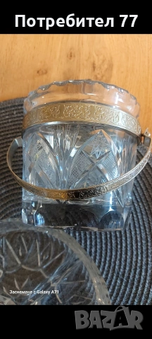 Български кристални съдове включват съд за лед,купа и ордьовър цената е за трите общо, снимка 2 - Сервизи - 54065308